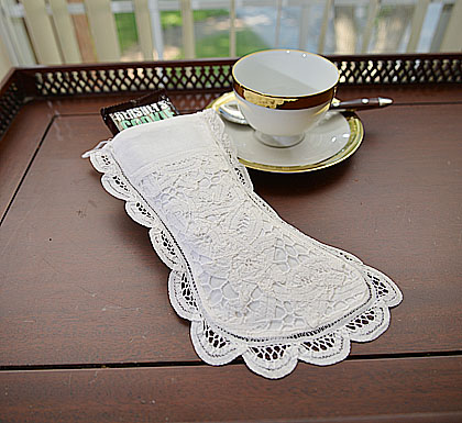 Small Battenburg Lace Stockings. Old Fashioned All Lace